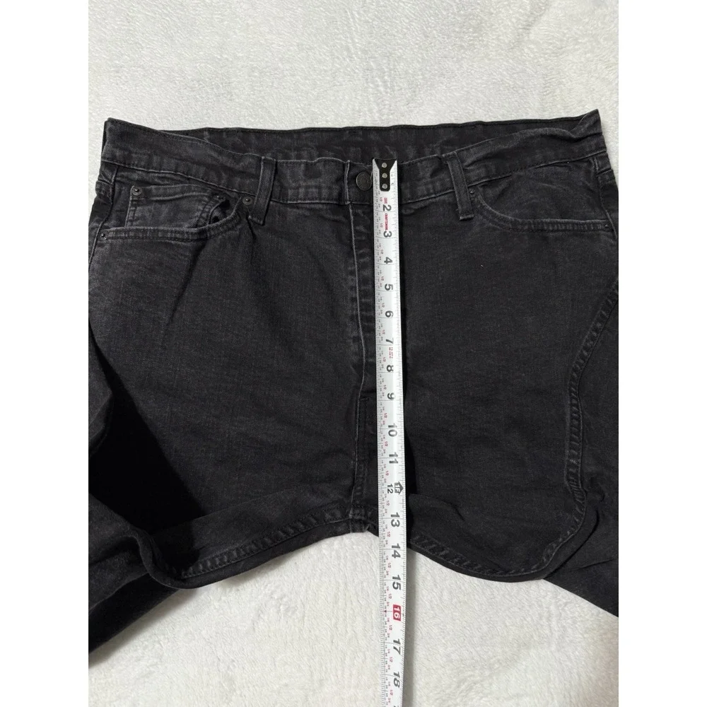 Levis 505 Jeans Mens 36x28‎ Black Regular Straight Mid Rise Dark Wash